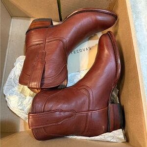 Tecovas Brown Leather Ankle Boots